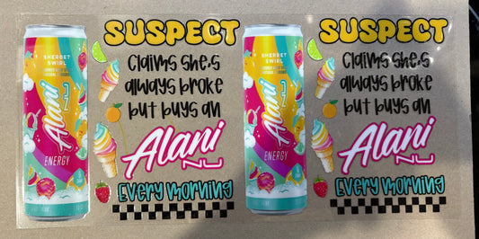 Suspect claims alani 16 oz cup wrap